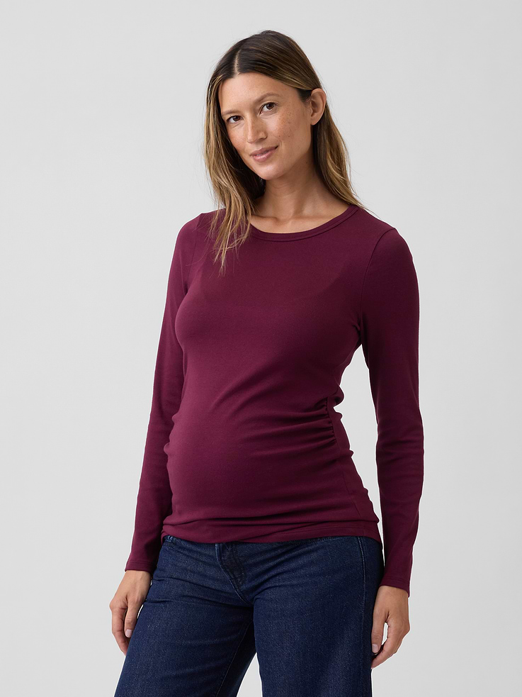 Image number 1 showing, Maternity Modern Crewneck T-Shirt