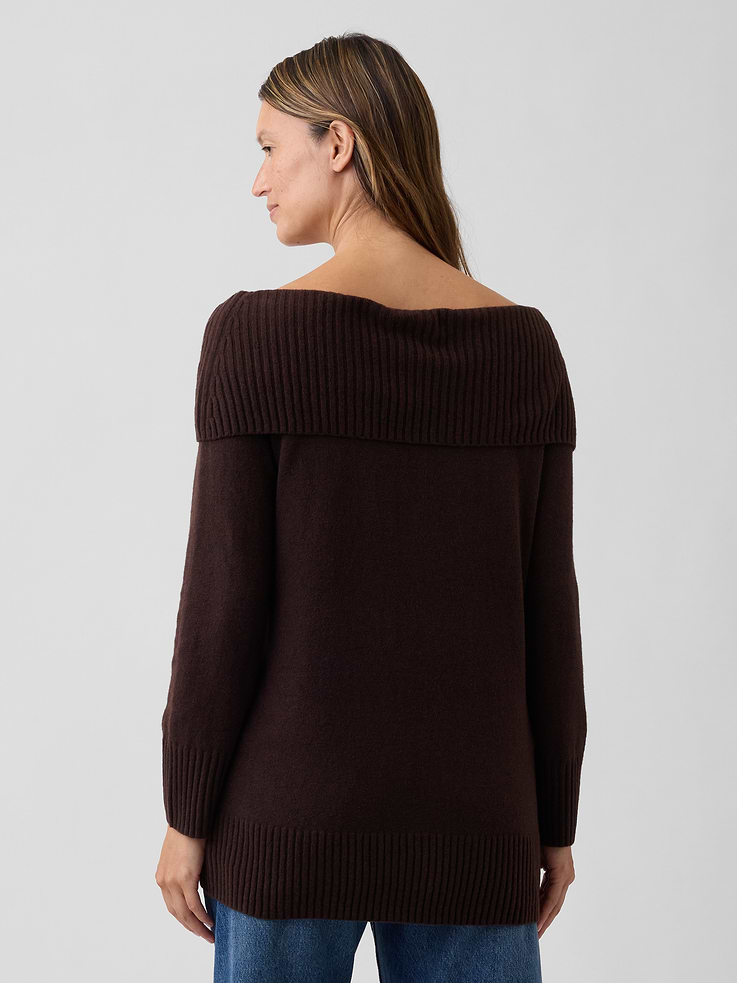 Image number 2 showing, Maternity CashSoft Off-Shoulder Sweater