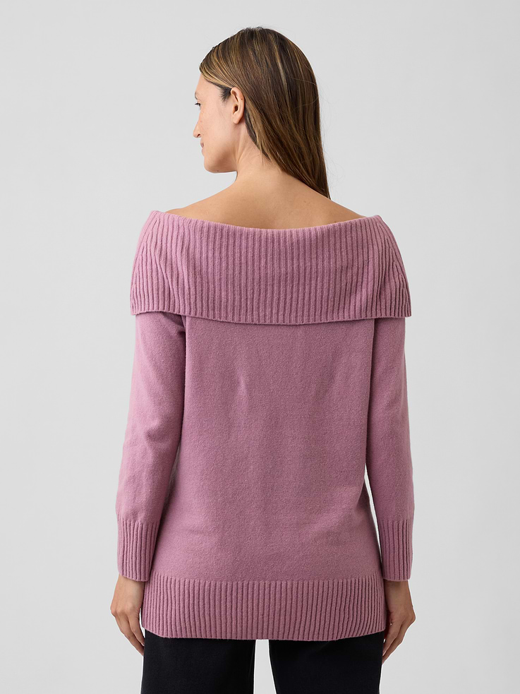 Image number 2 showing, Maternity CashSoft Off-Shoulder Sweater