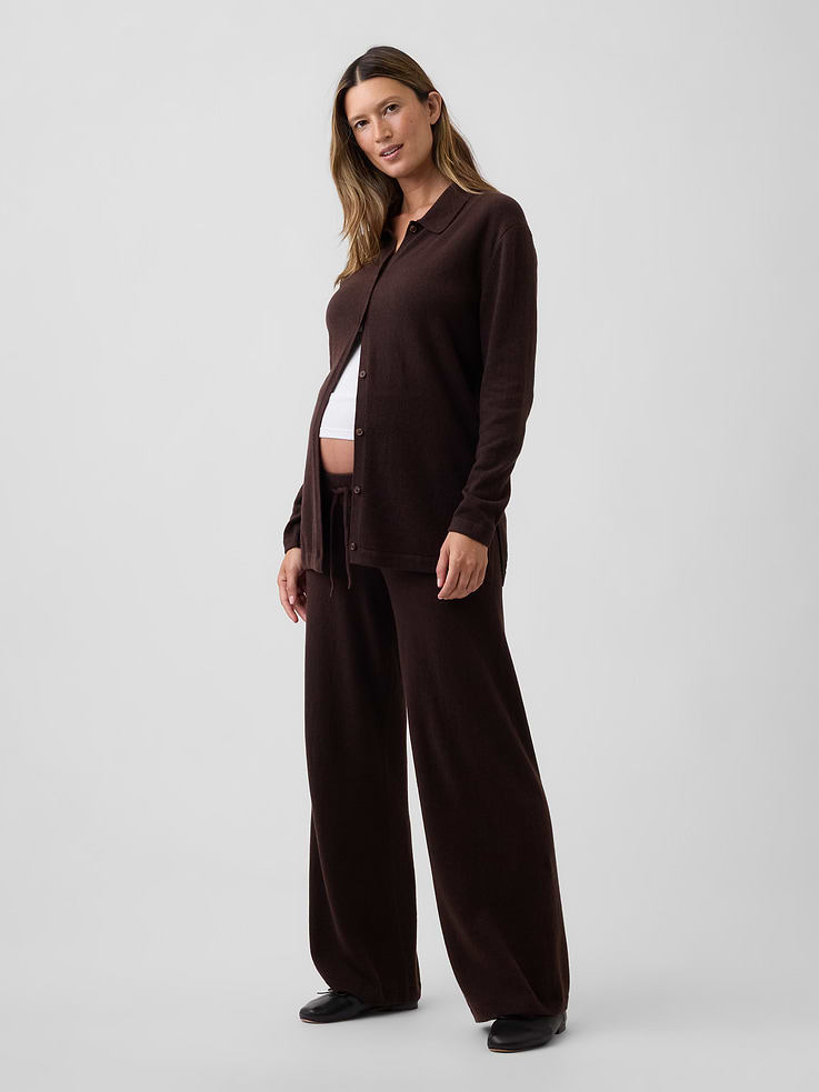 Image number 3 showing, Maternity CashSoft Polo Cardigan