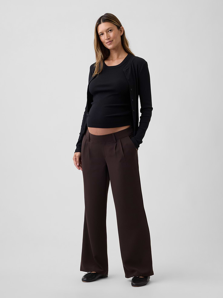 Image number 3 showing, Maternity Under Belly 365 Wide-Leg Trousers