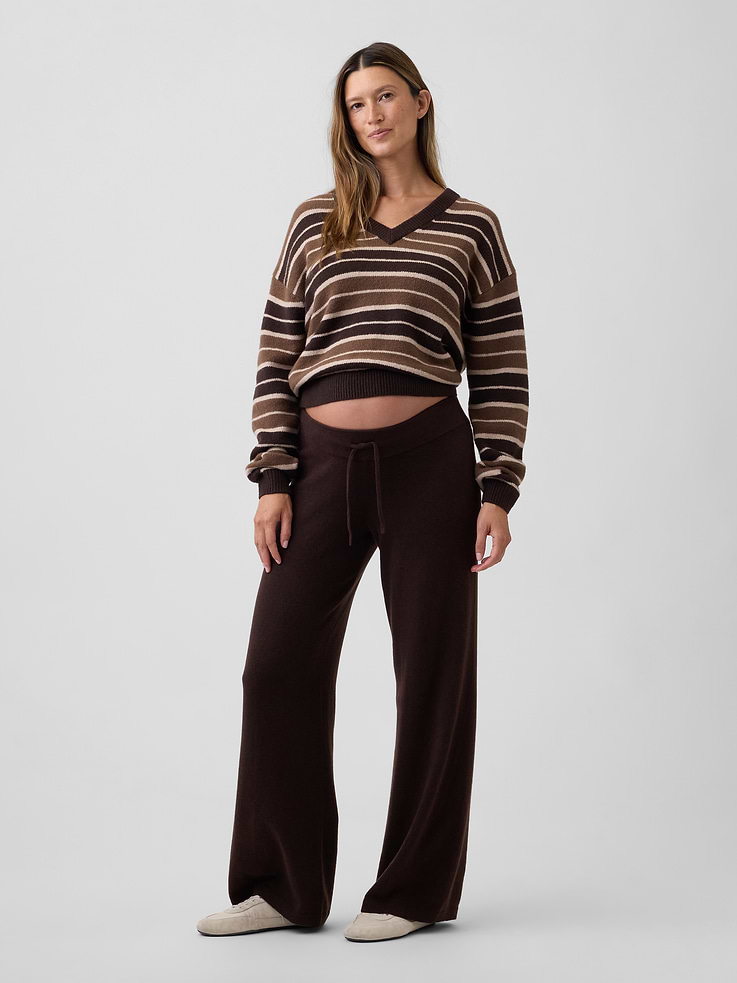 Image number 1 showing, Maternity CashSoft Sweater Pants