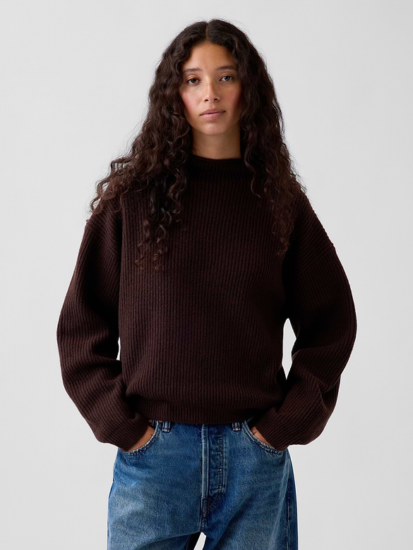 CashSoft Oversized Mockneck Sweater