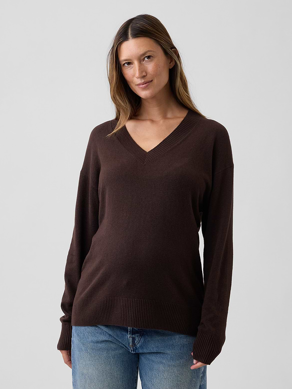 Maternity CashSoft V-Neck Sweater