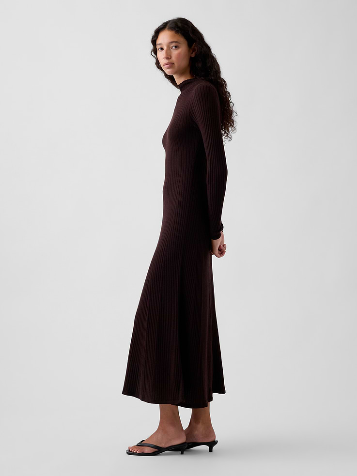 Image 3 of 5, Lightweight CashSoft Rib Sweater Maxi Dress