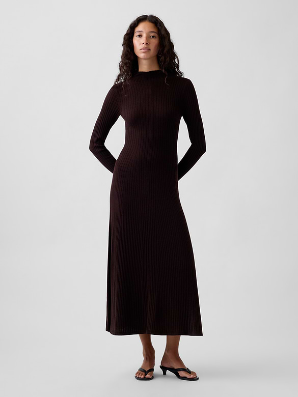 Lightweight CashSoft Rib Sweater Maxi Dress