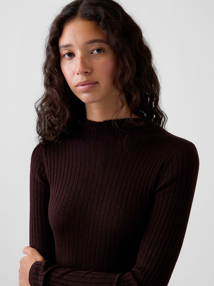 Image 4 of 5, Lightweight CashSoft Rib Sweater Maxi Dress