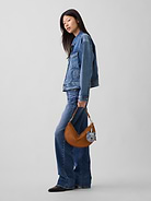Image number 2 showing, Vegan Suede Crescent Bag
