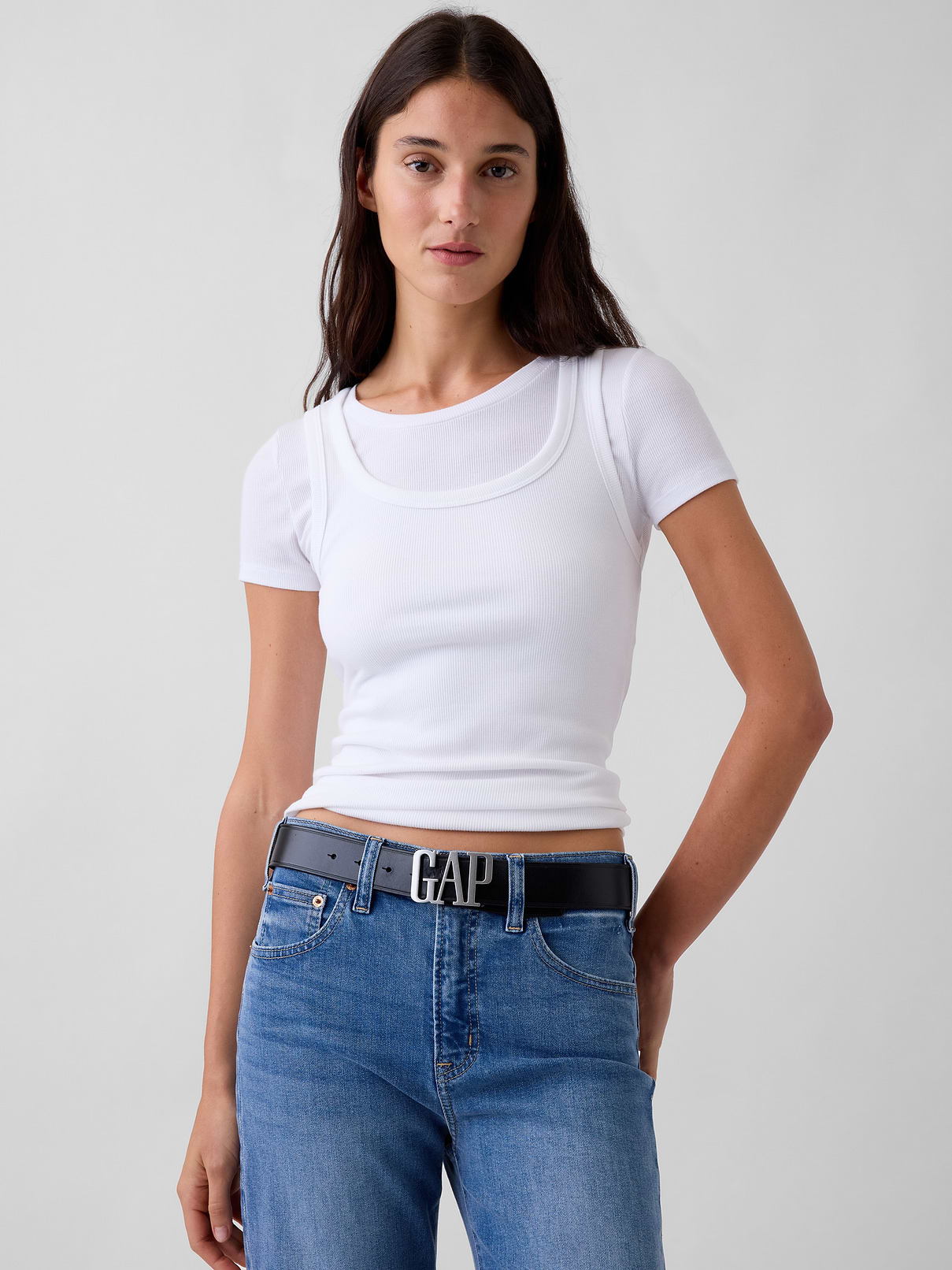 Image number 2 showing, 100% Leather Logo Belt