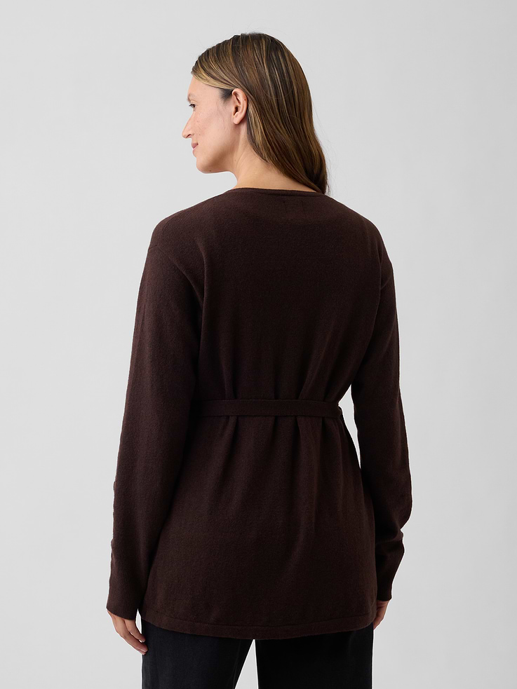 Image number 2 showing, Maternity CashSoft Wrap Cardigan Sweater