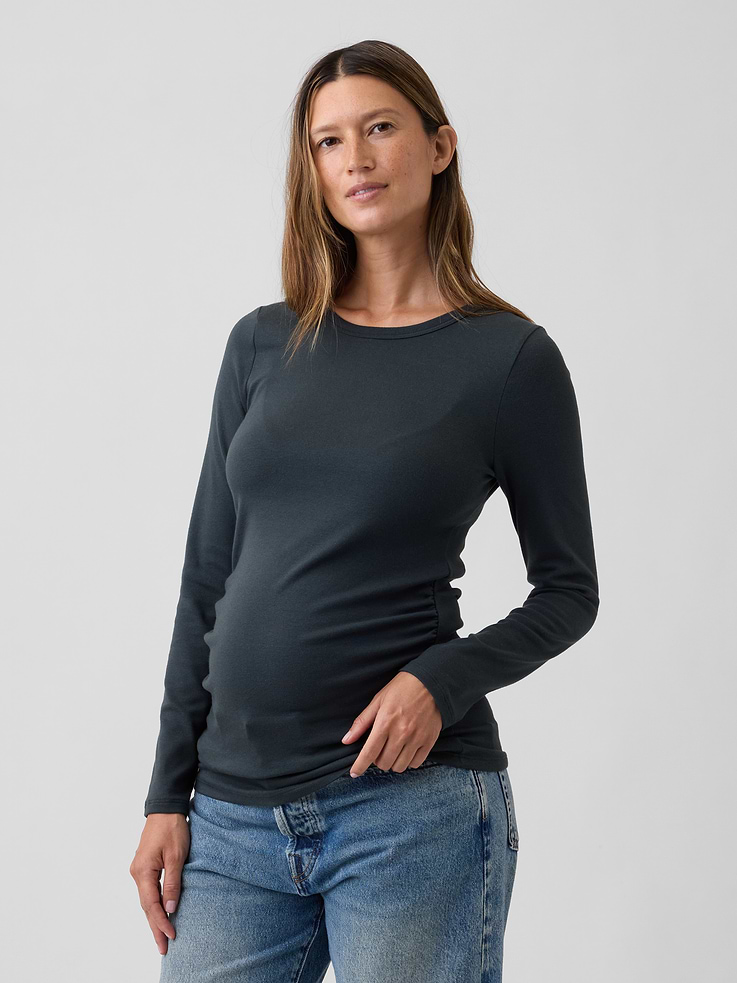 Image number 1 showing, Maternity Modern Crewneck T-Shirt