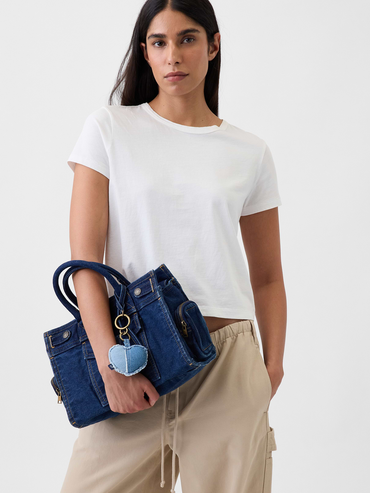 Image number 10 showing, Denim Five Pocket Satchel