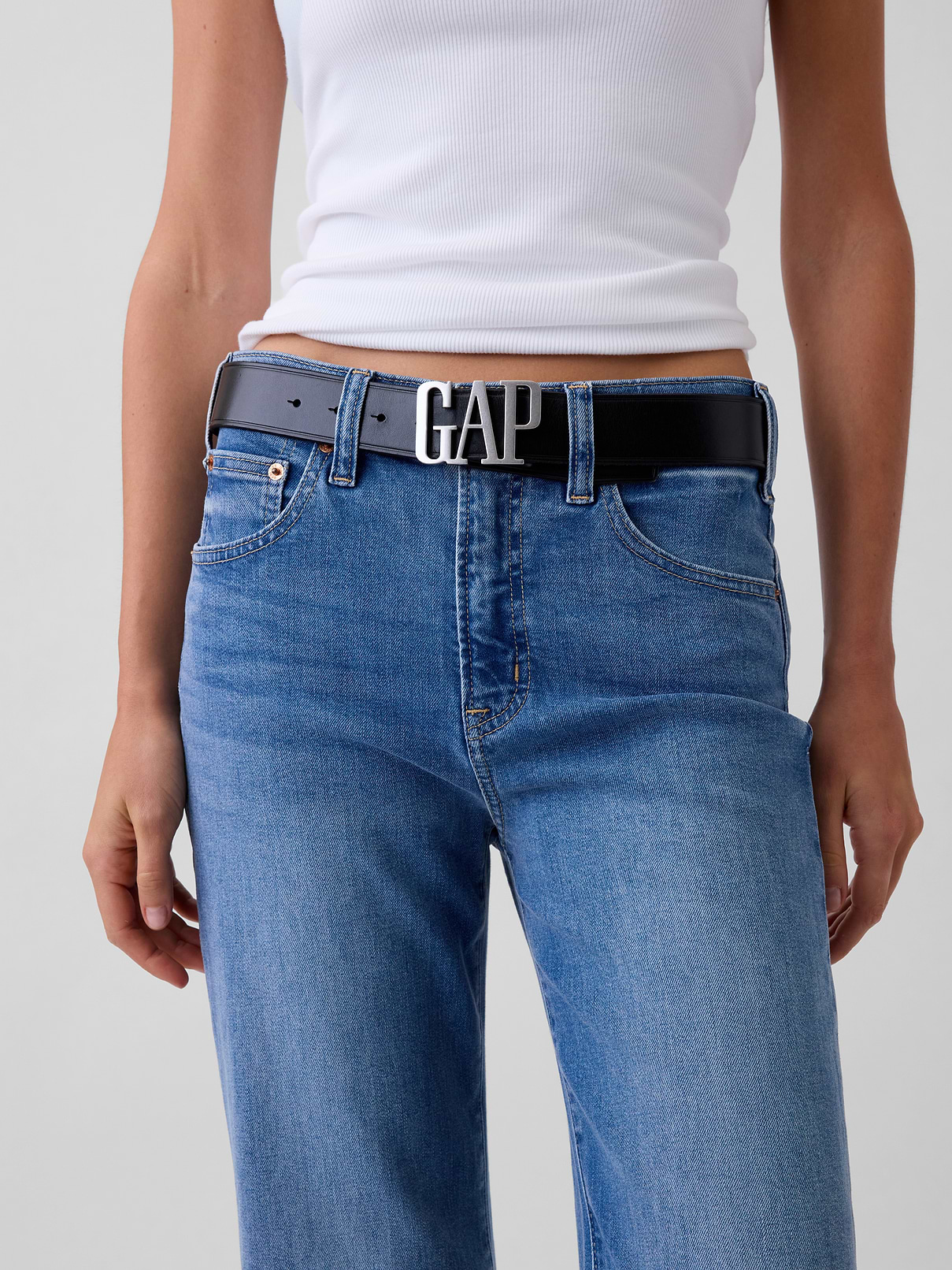 Image number 5 showing, 100% Leather Logo Belt