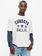 Image number 1 showing, Dallas Cowboys Oversized Graphic T-Shirt for Men
