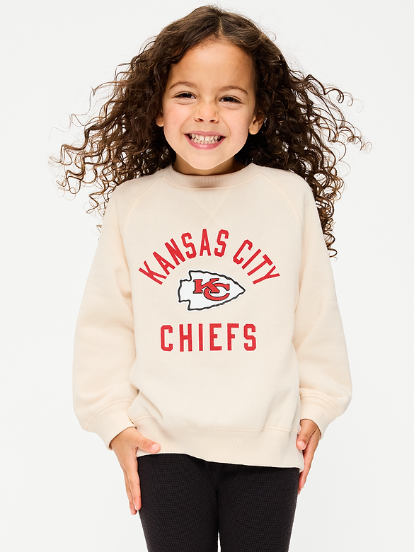 Kansas City Chiefs Crew-Neck Sweatshirt for Toddler Girls