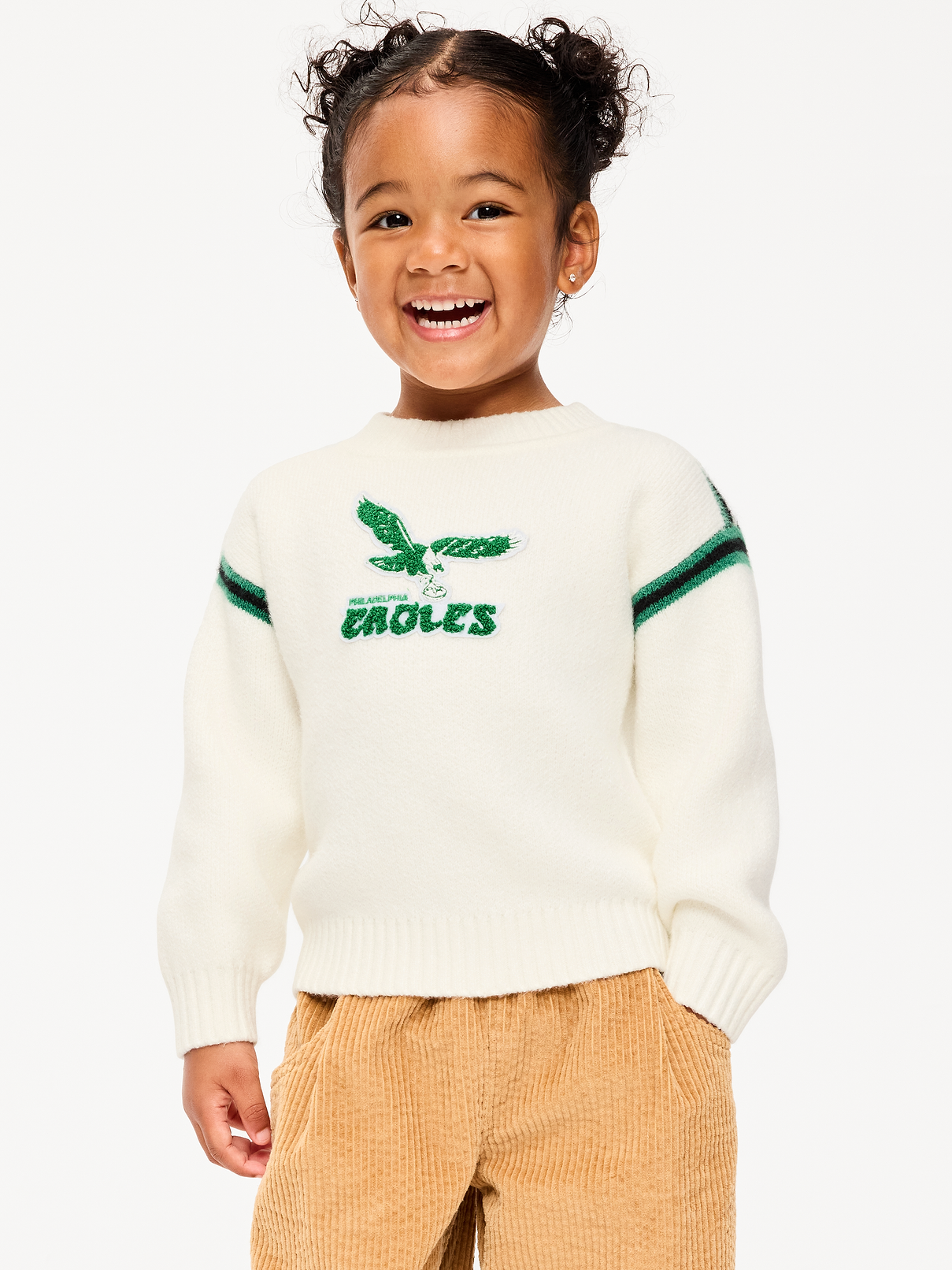 Image number 1 showing, Philadelphia Eagles Crew-Neck Sweater for Toddler Girls