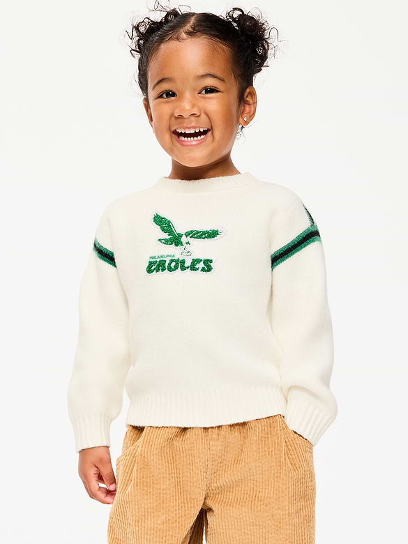 Philadelphia Eagles Crew-Neck Sweater for Toddler Girls