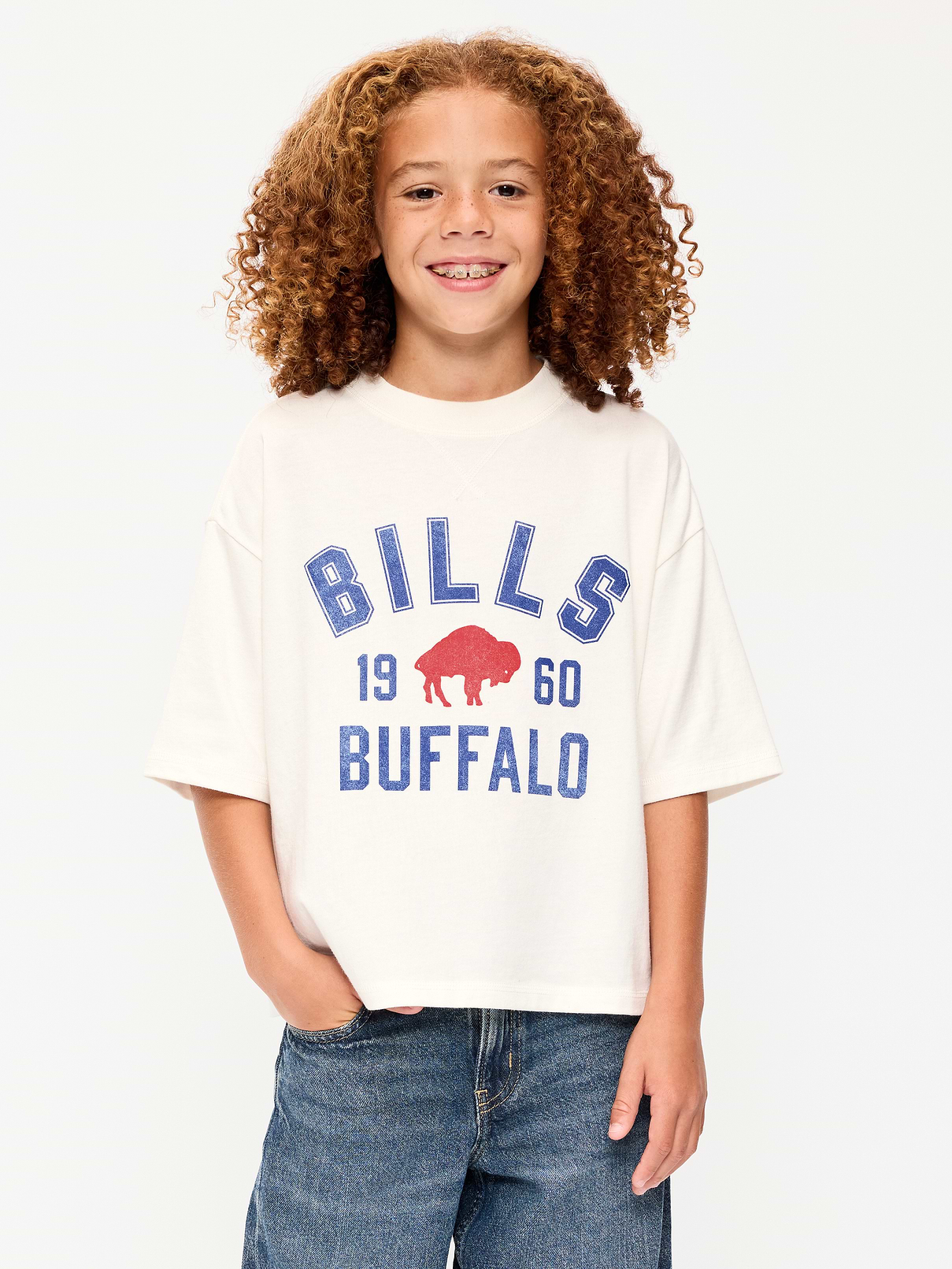 Image number 1 showing, Buffalo Bills Oversized Boxy Graphic T-Shirt for Boys