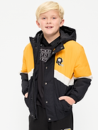 Image number 1 showing, Pittsburgh Steelers Oversized Crinkled Hooded Jacket for Boys