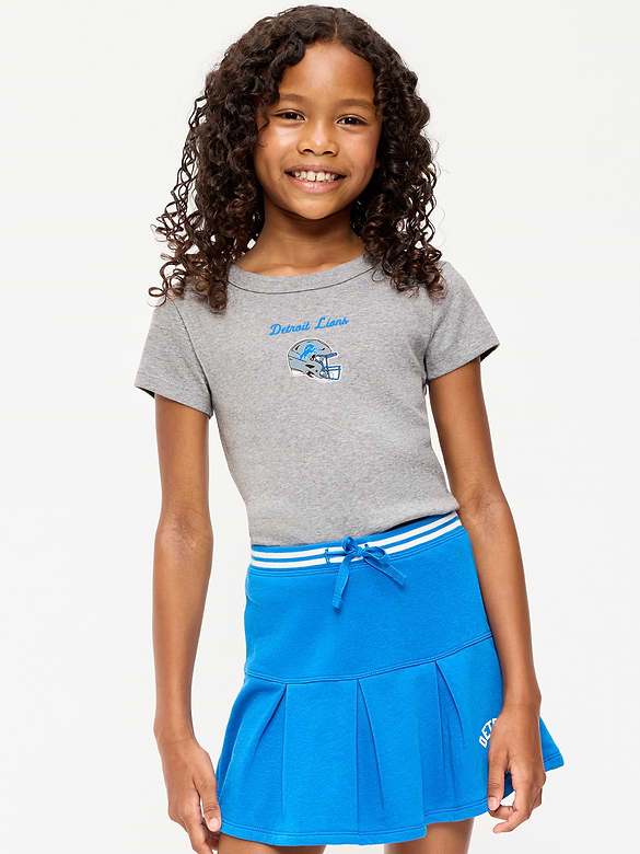 Detroit Lions Fitted Graphic T-Shirt for Girls