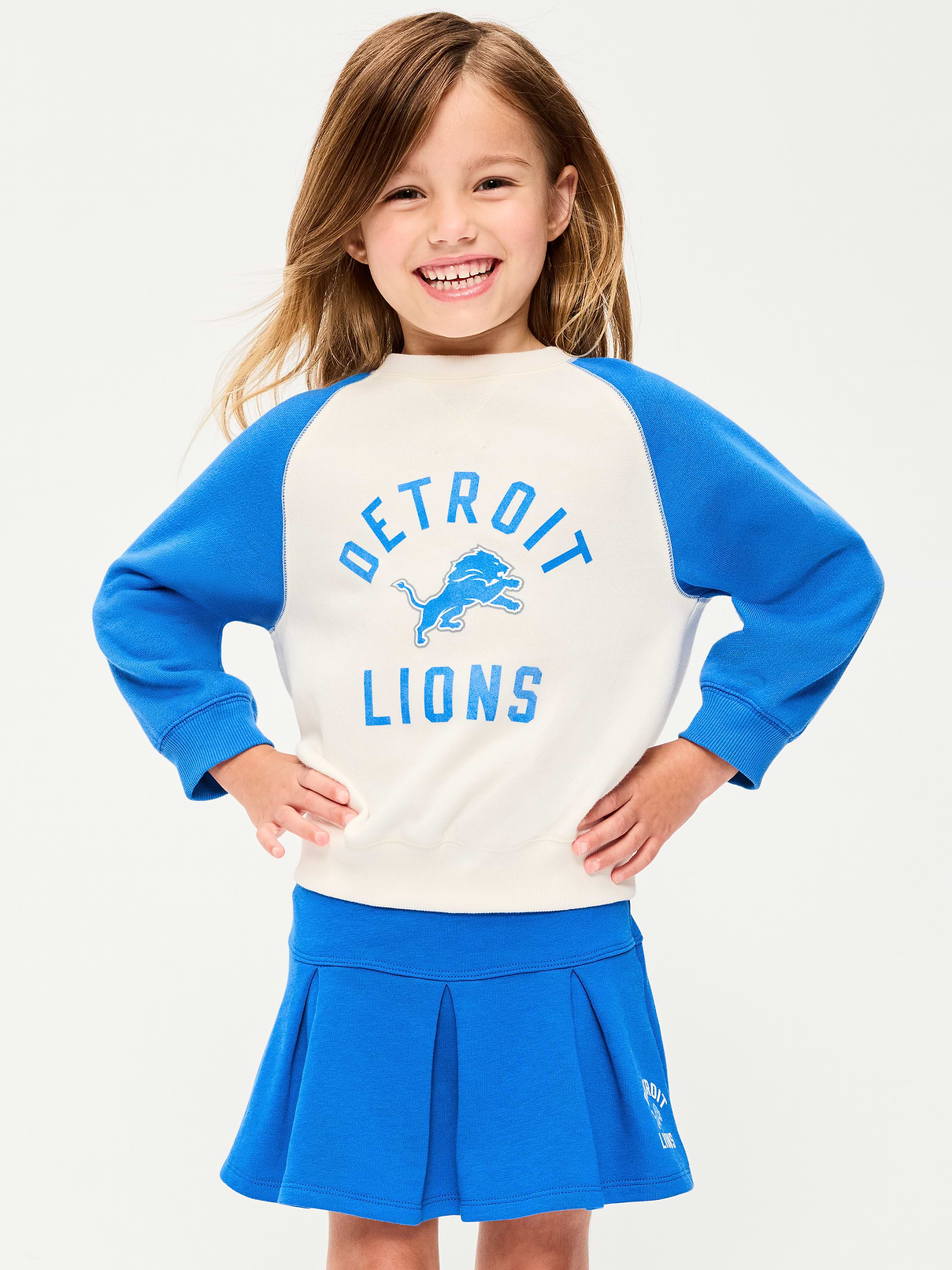 Image number 1 showing, Detroit Lions Crew-Neck Sweatshirt for Toddler Girls
