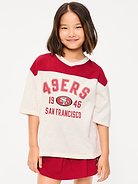 Image number 1 showing, San Francisco 49ers Oversized Graphic Football T-Shirt for Girls