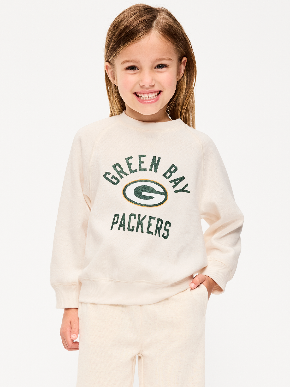 Image number 1 showing, Green Bay Packers Crew-Neck Sweatshirt for Toddler Girls