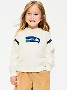 Image number 1 showing, Seattle Seahawks Crew-Neck Sweater for Toddler Girls