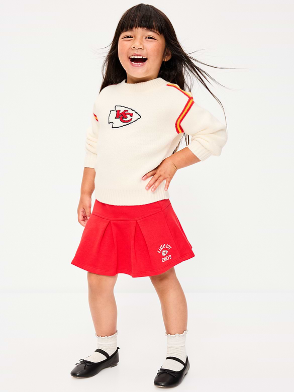 Kansas City Chiefs French Terry Pleated Skort for Toddler Girls