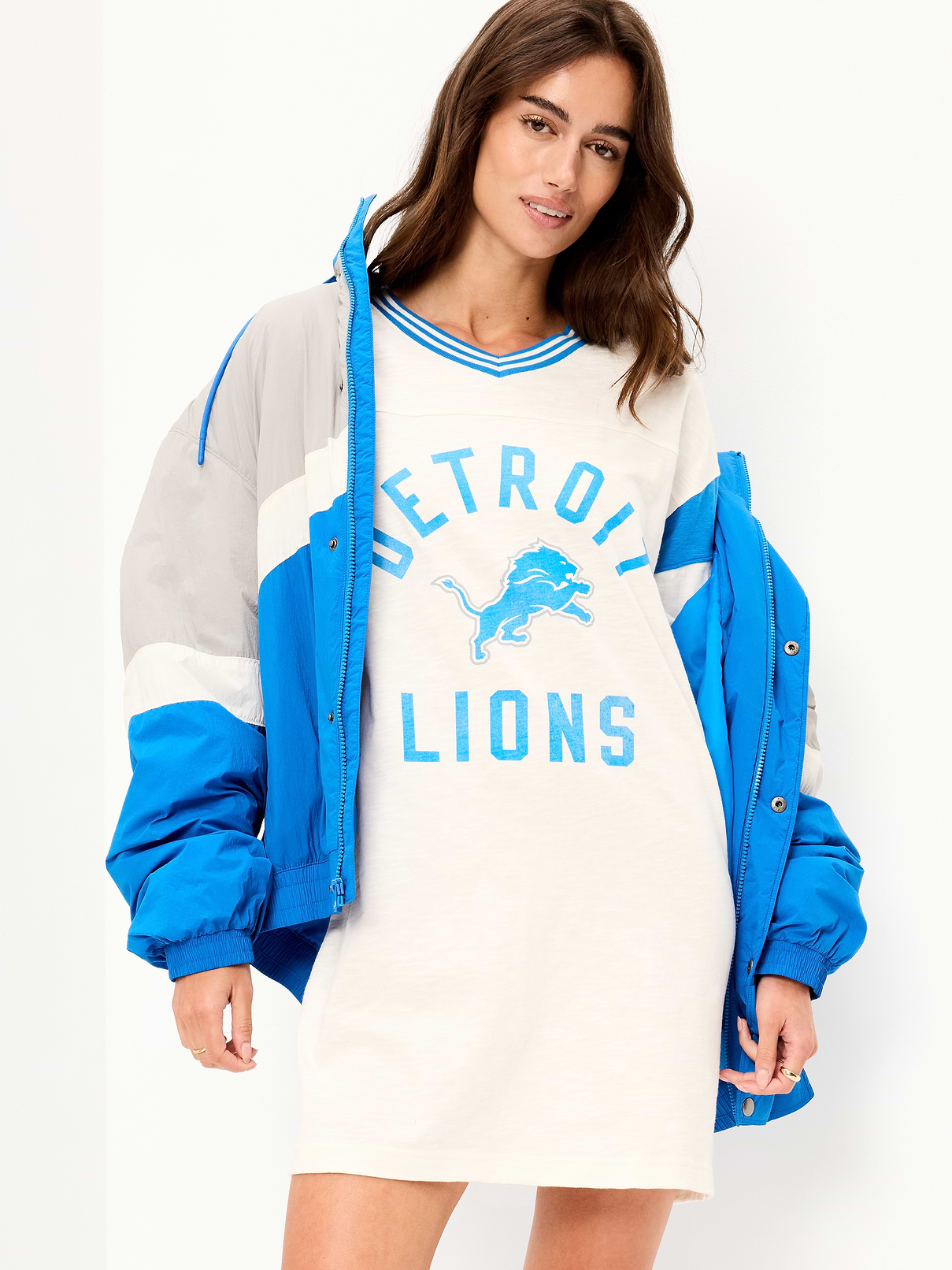 Image number 3 showing, Detroit Lions Oversized Mini Football Dress for Women