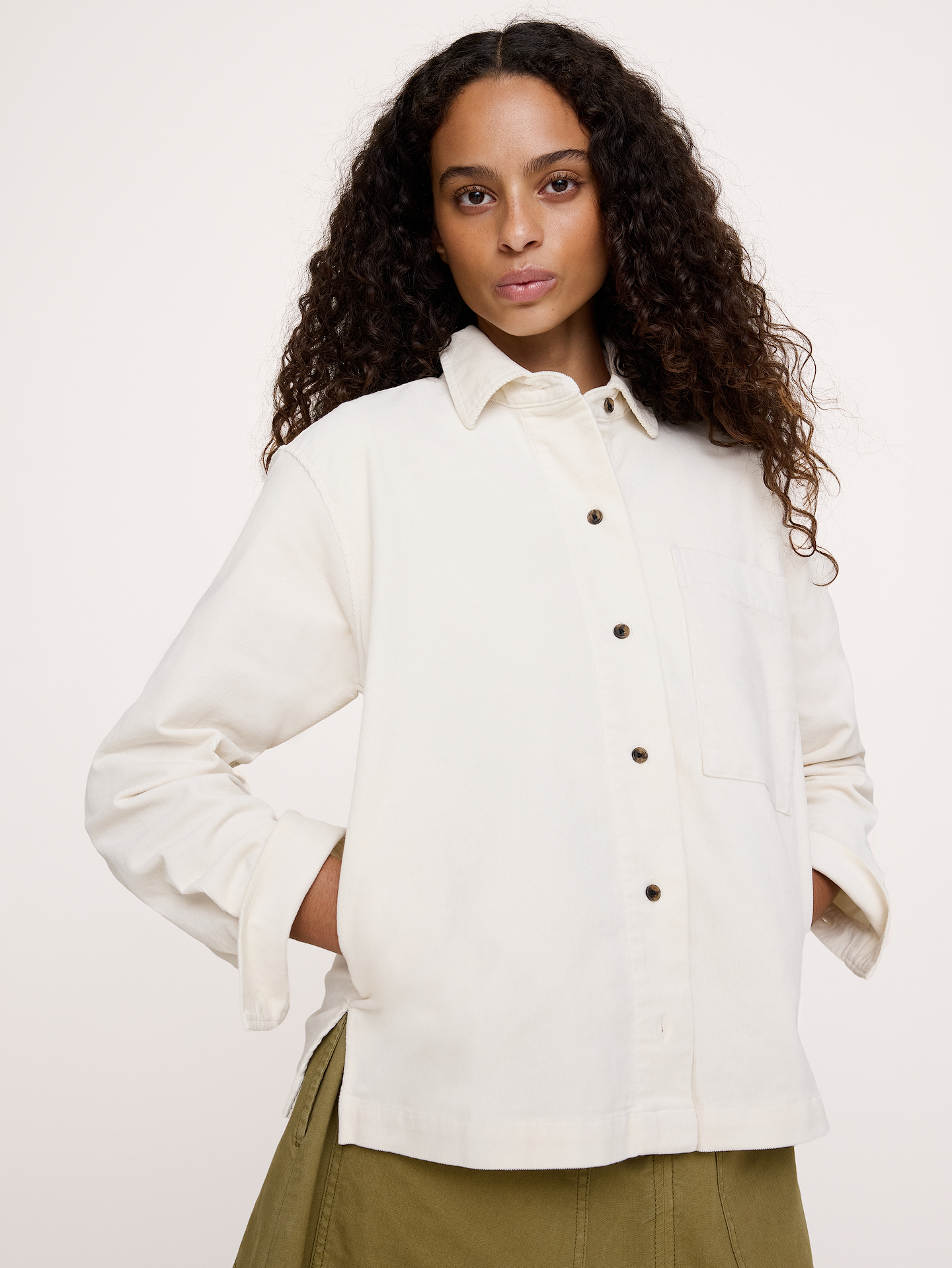 Image number 3 showing, Oversized Stretch-Cotton Utility Shirt
