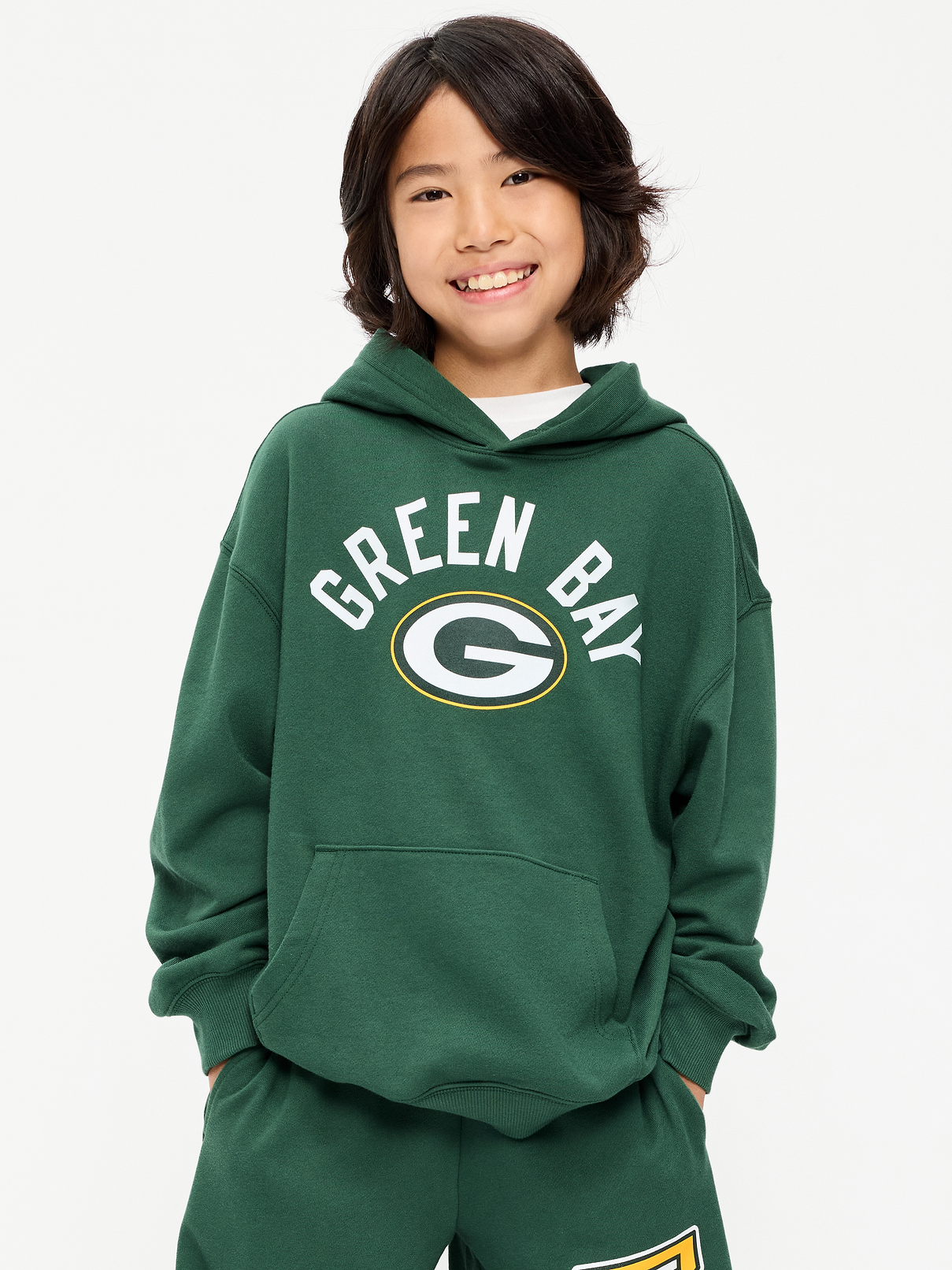 Image number 1 showing, Green Bay Packers Oversized Pullover Hoodie for Boys