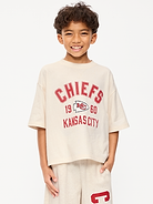 Image number 1 showing, Kansas City Chiefs Oversized Boxy Graphic T-Shirt for Boys