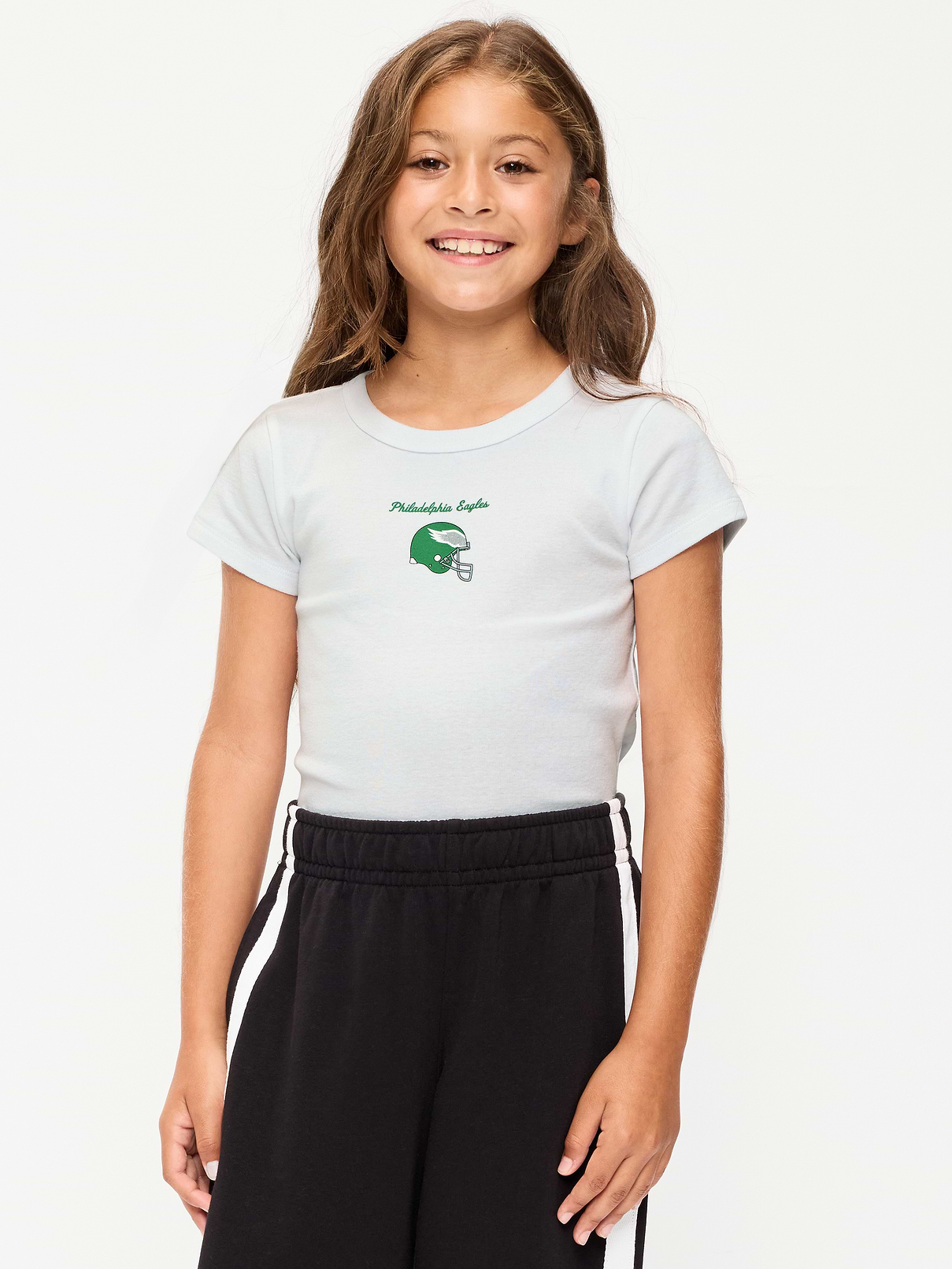 Image number 1 showing, Philadelphia Eagles Fitted Graphic T-Shirt for Girls