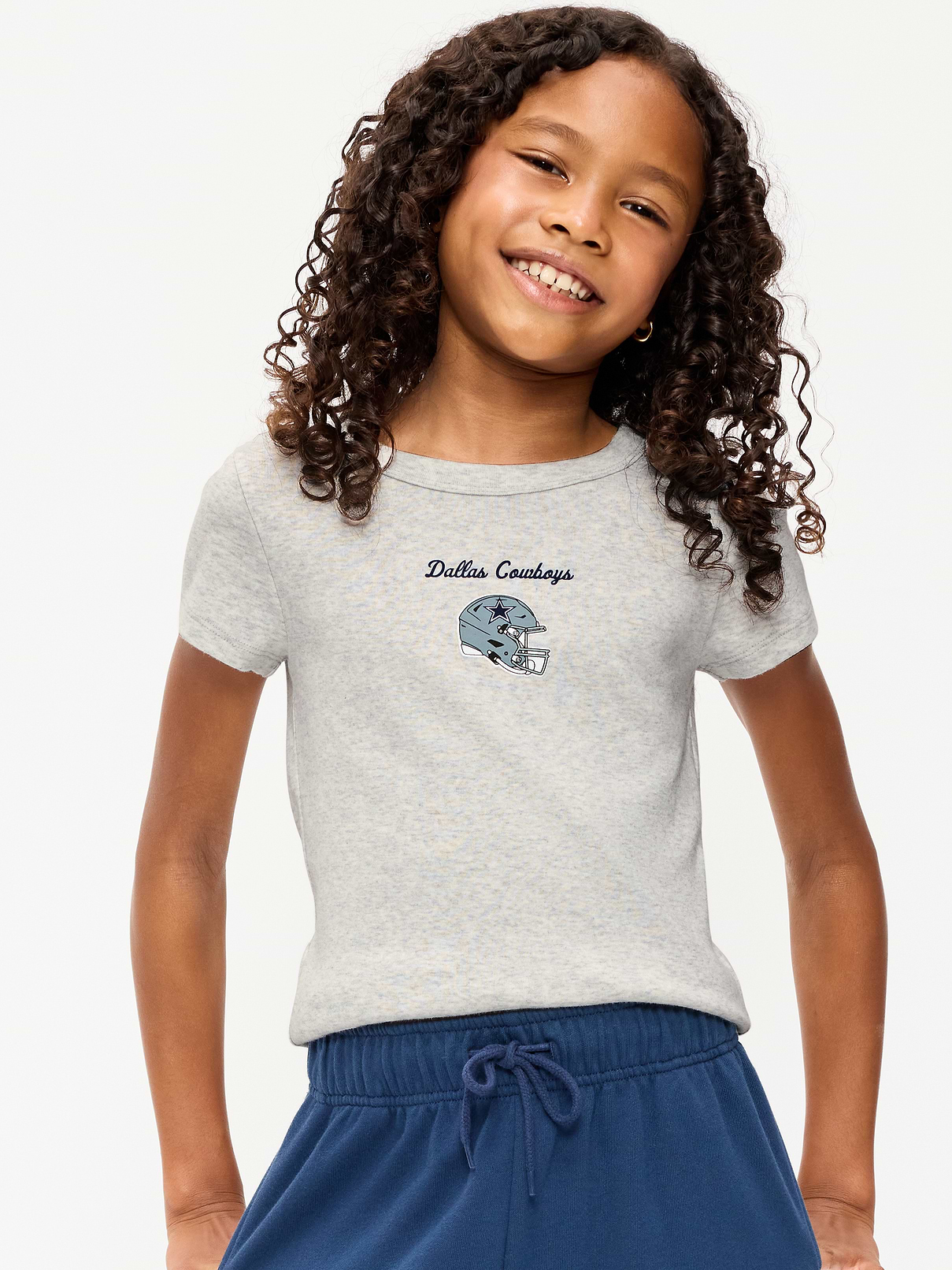 Image number 1 showing, Dallas Cowboys Fitted Graphic T-Shirt for Girls
