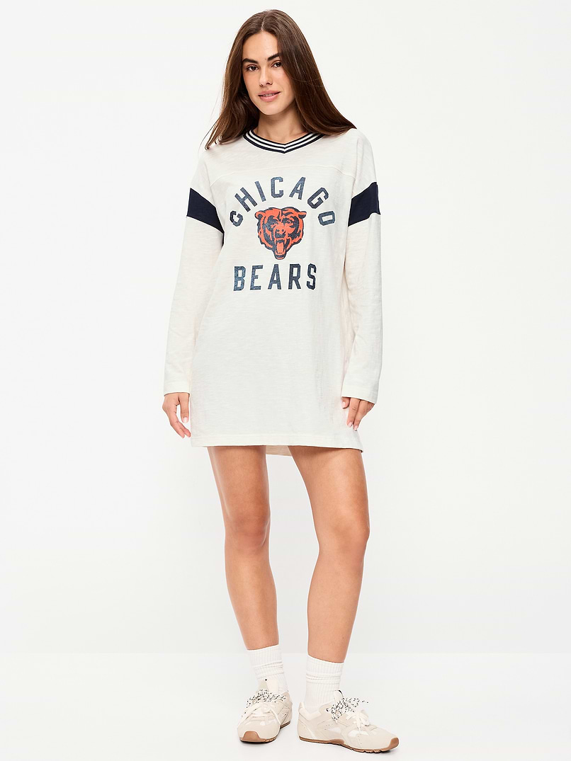 bears jersey dress Chicago Oversized Mini Football for Women srange-XL