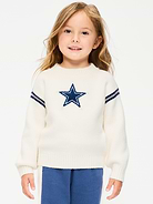Image number 1 showing, Dallas Cowboys Crew-Neck Sweater for Toddler Girls