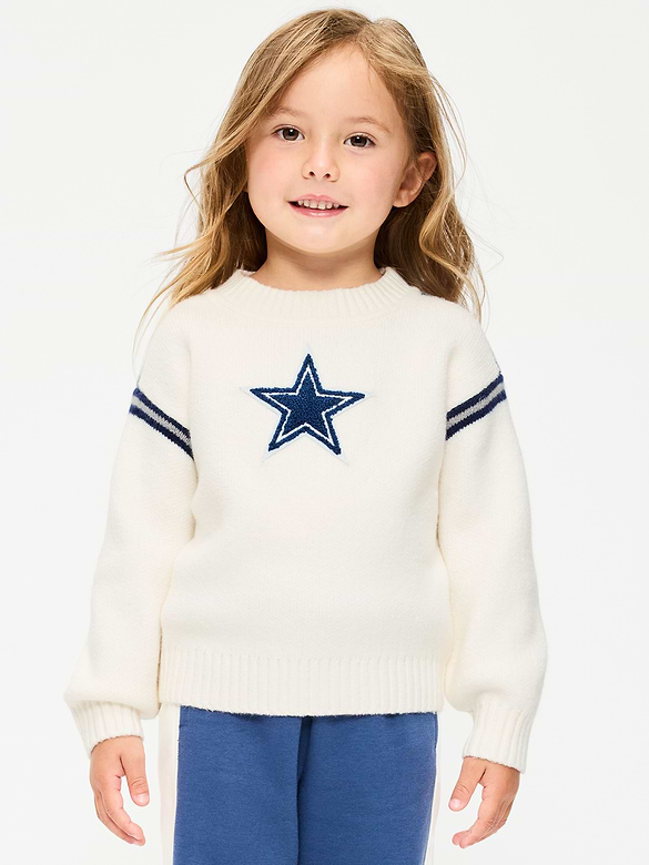 Dallas Cowboys Crew-Neck Sweater for Toddler Girls