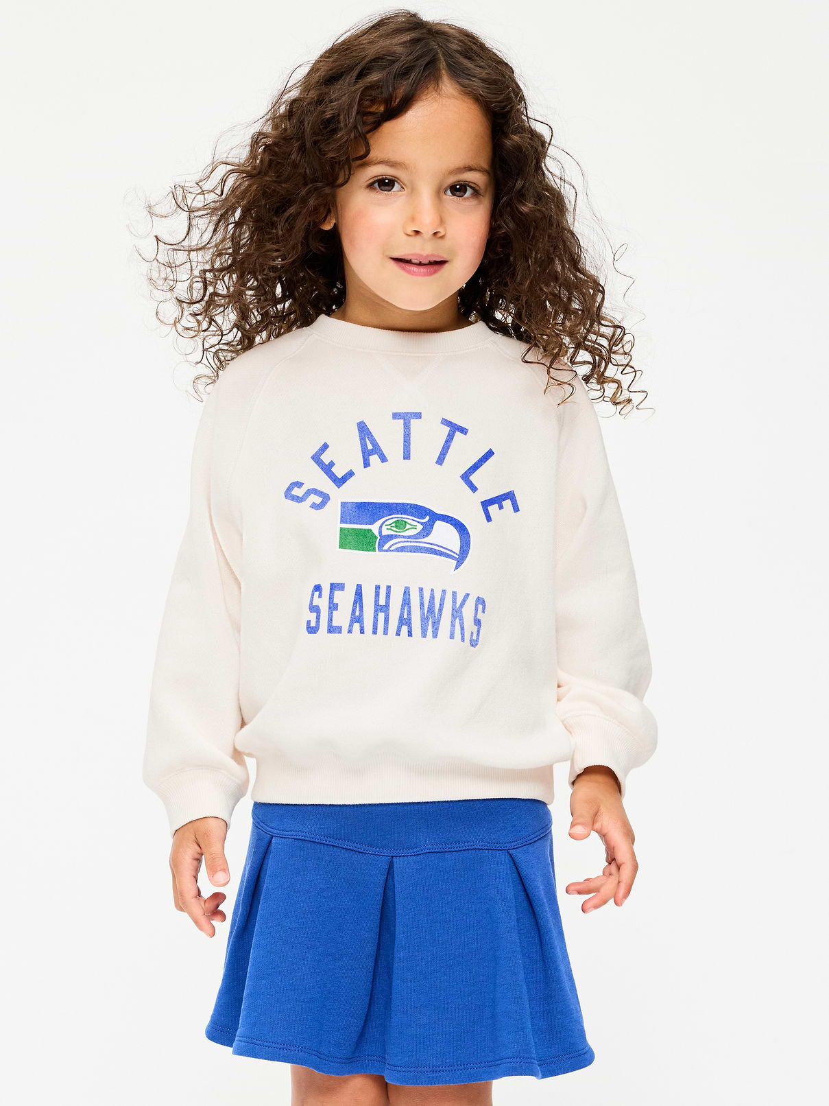Image number 1 showing, Seattle Seahawks Crew-Neck Sweatshirt for Toddler Girls