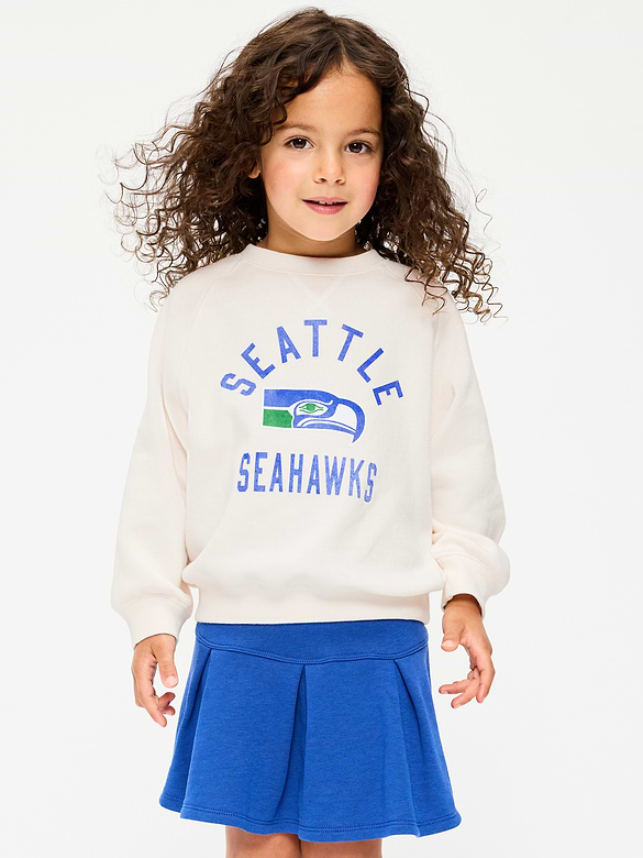 Seattle Seahawks Crew-Neck Sweatshirt for Toddler Girls