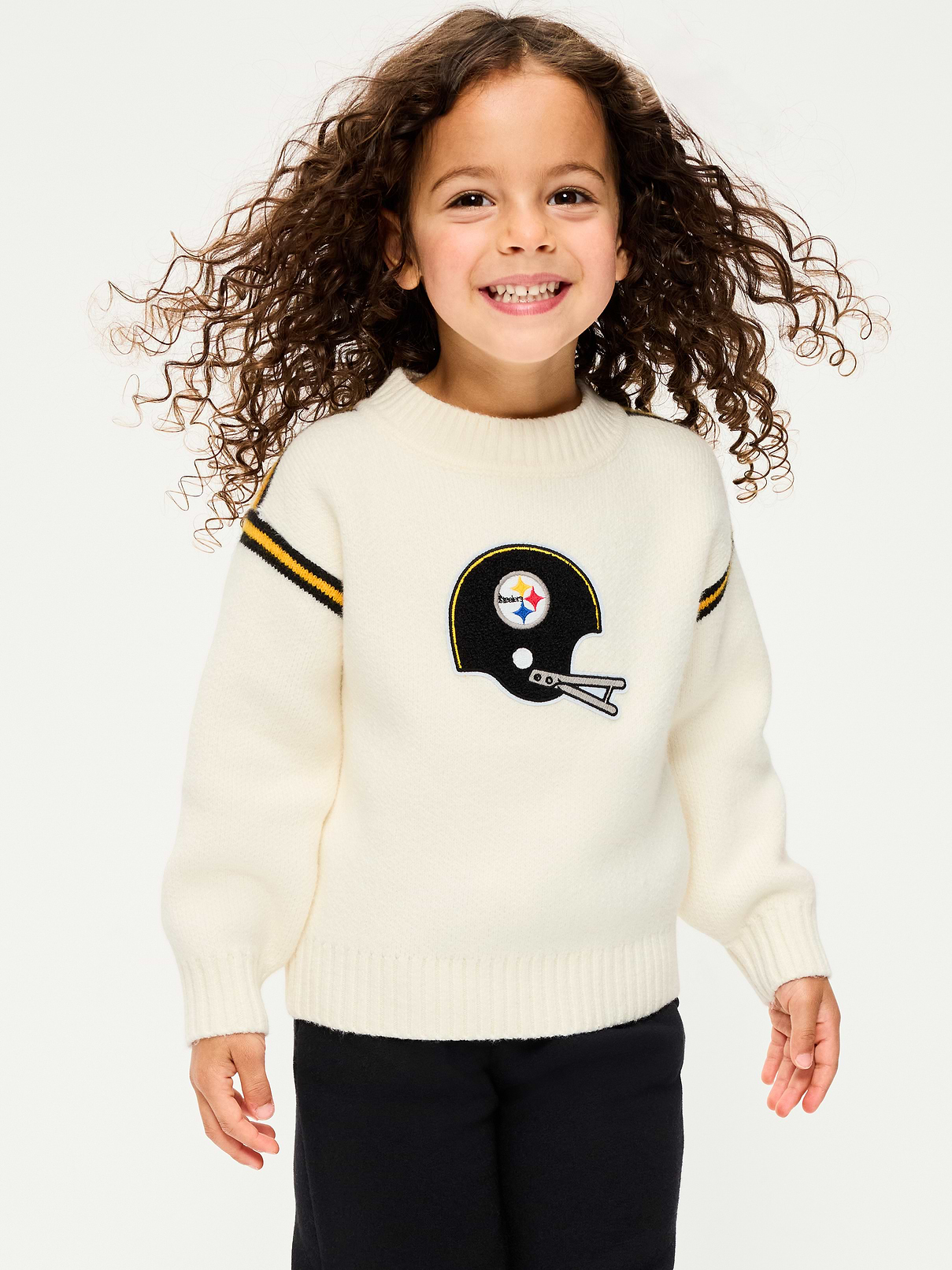 Image number 1 showing, Pittsburgh Steelers Crew-Neck Sweater for Toddler Girls