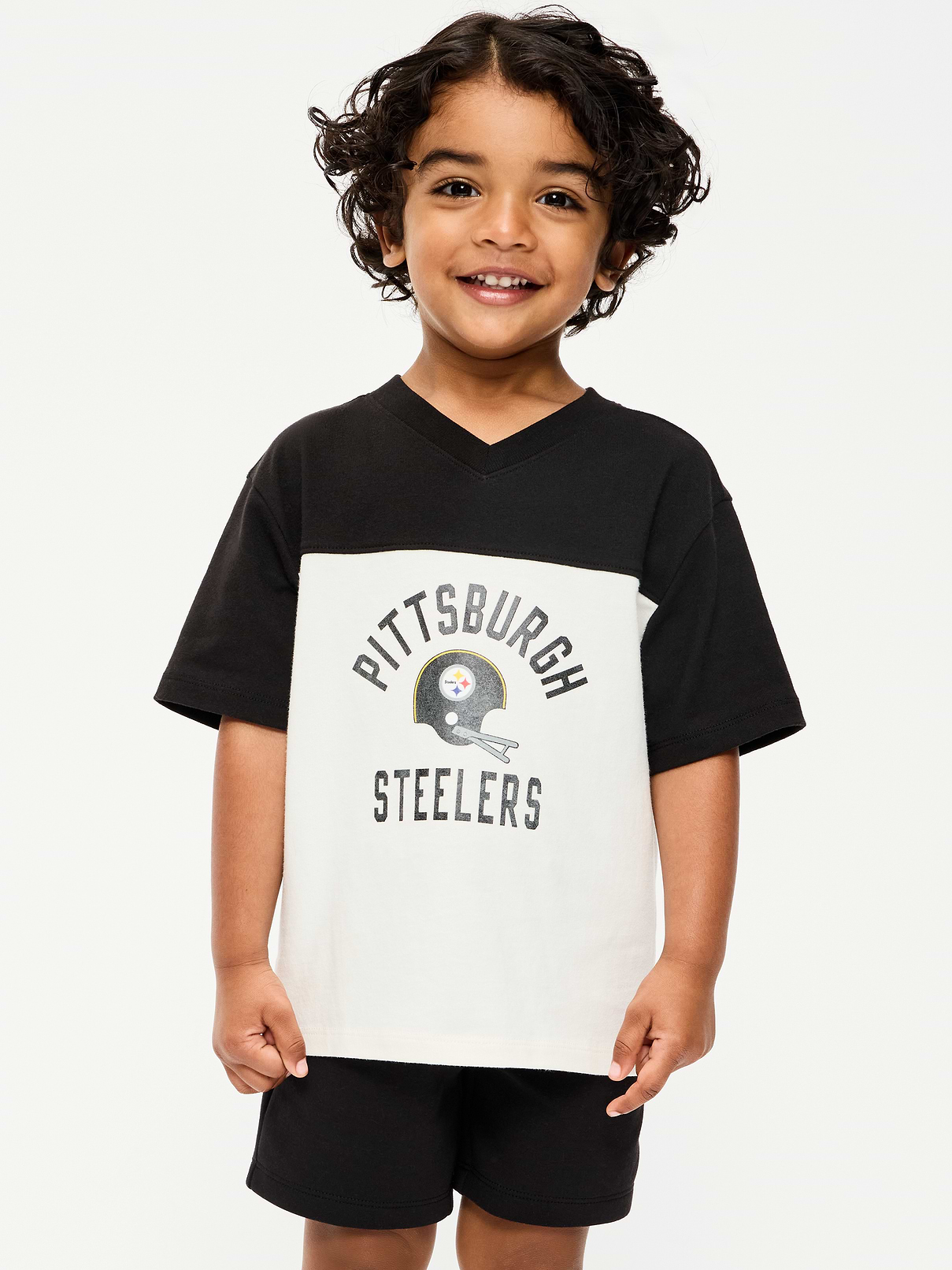 Image number 1 showing, Pittsburgh Steelers Oversized Graphic Football T-Shirt for Toddler Boys