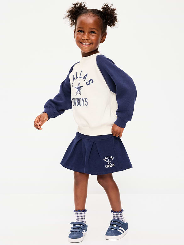 Dallas Cowboys French Terry Pleated Skort for Toddler Girls