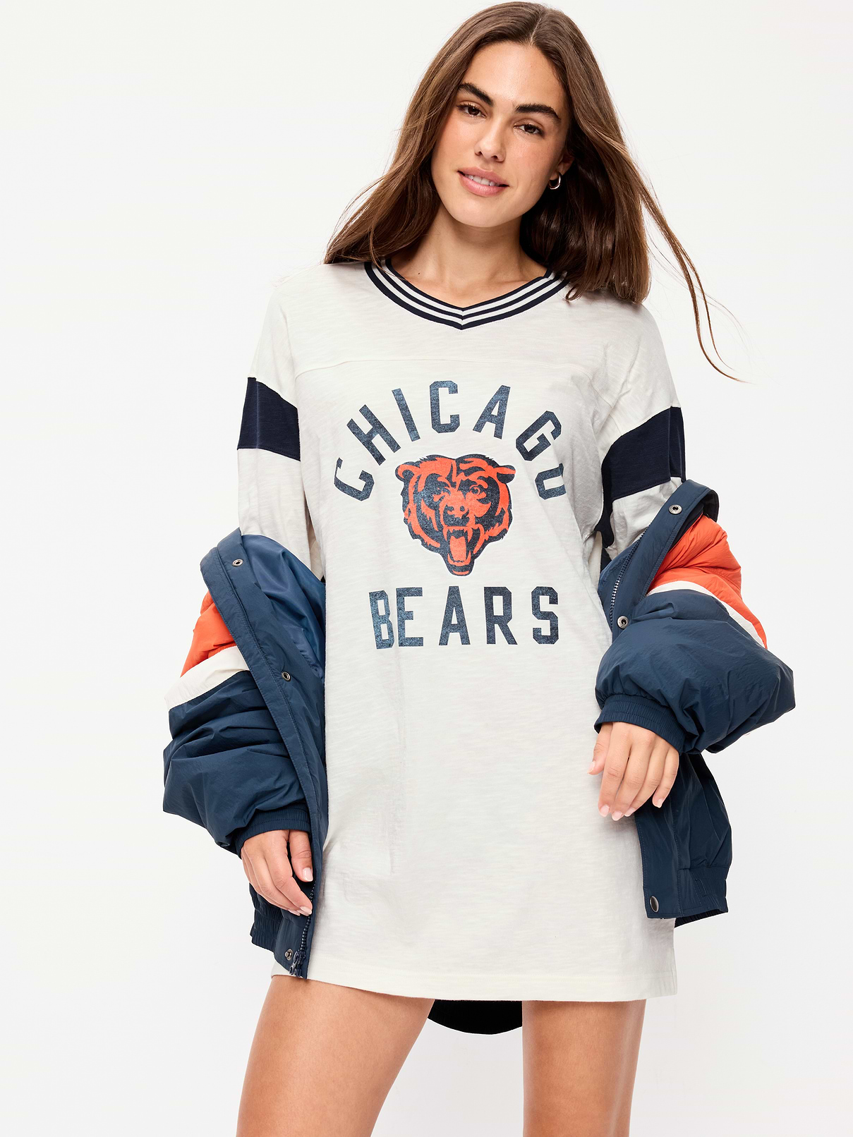 Image number 3 showing, Chicago Bears Oversized Mini Football Dress for Women