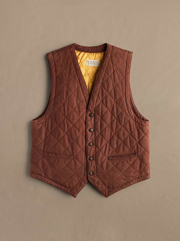 Archive Quilted Suede Vest Men's Size L