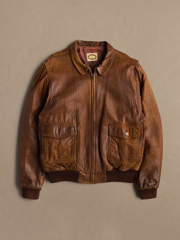 Archive Leather Bomber Jacket Men's Size 46