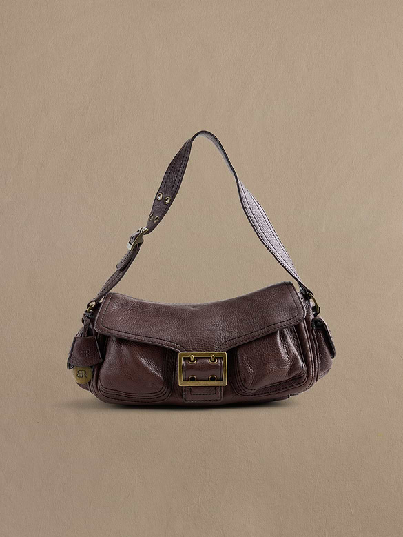 Archive Leather Buckle Shoulder Bag