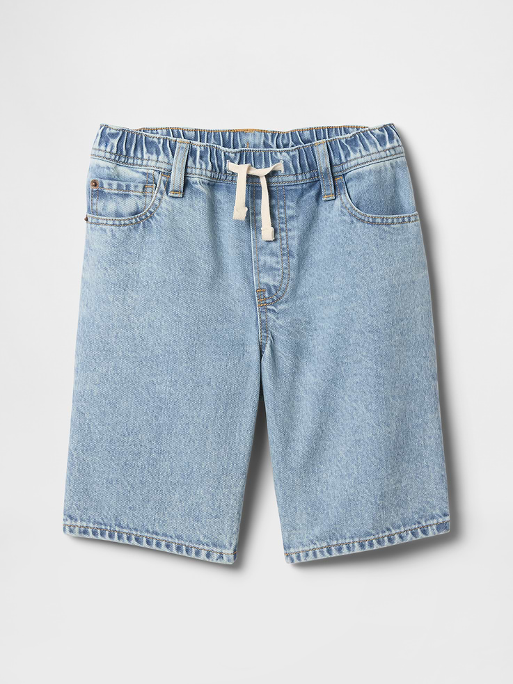 Image number 2 showing, Kids Pull-On Loose Denim Shorts