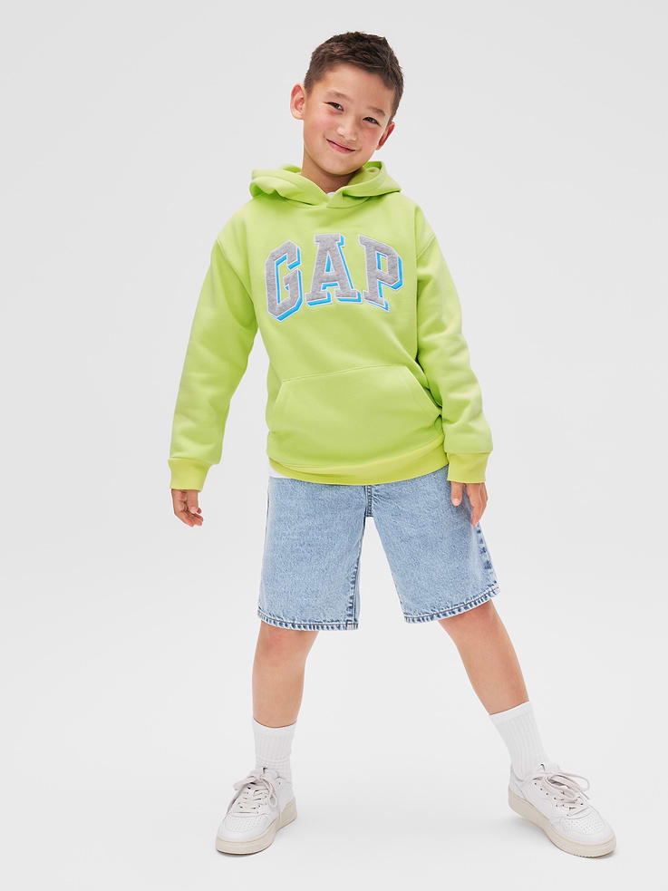 Image number 1 showing, Kids Pull-On Loose Denim Shorts