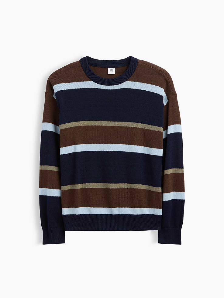 Image 2 of 4, Kids Relaxed Textured Crewneck Sweater
